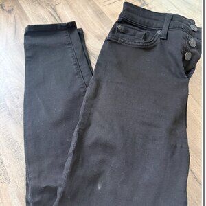 Seven for all Mankind High Waist Gwenevere Black Skinny Jeans - Size 25